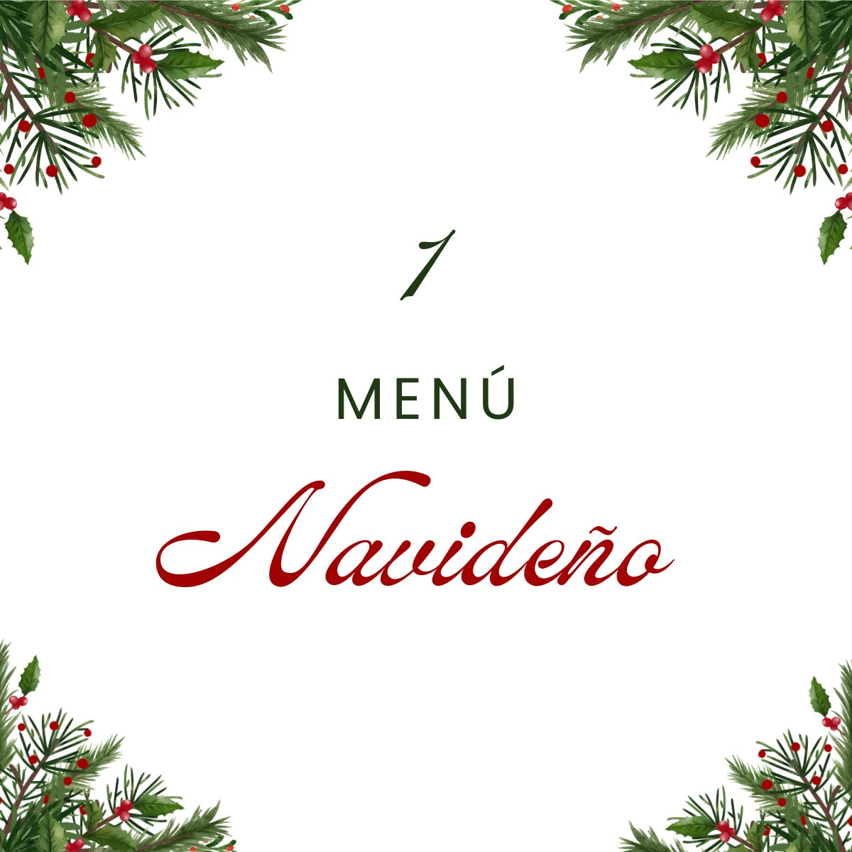 Menú Navideño 1 · Belleza Esencial